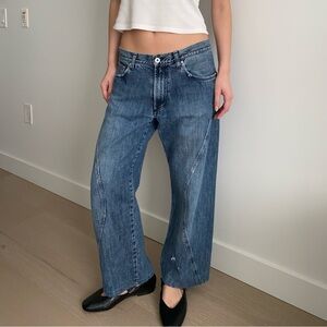 Vintage y2k Versace low rise wide leg jeans